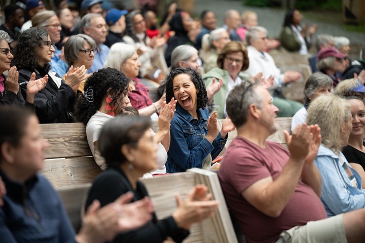 Audience at an outdoor performance; Jamie Kraus photo