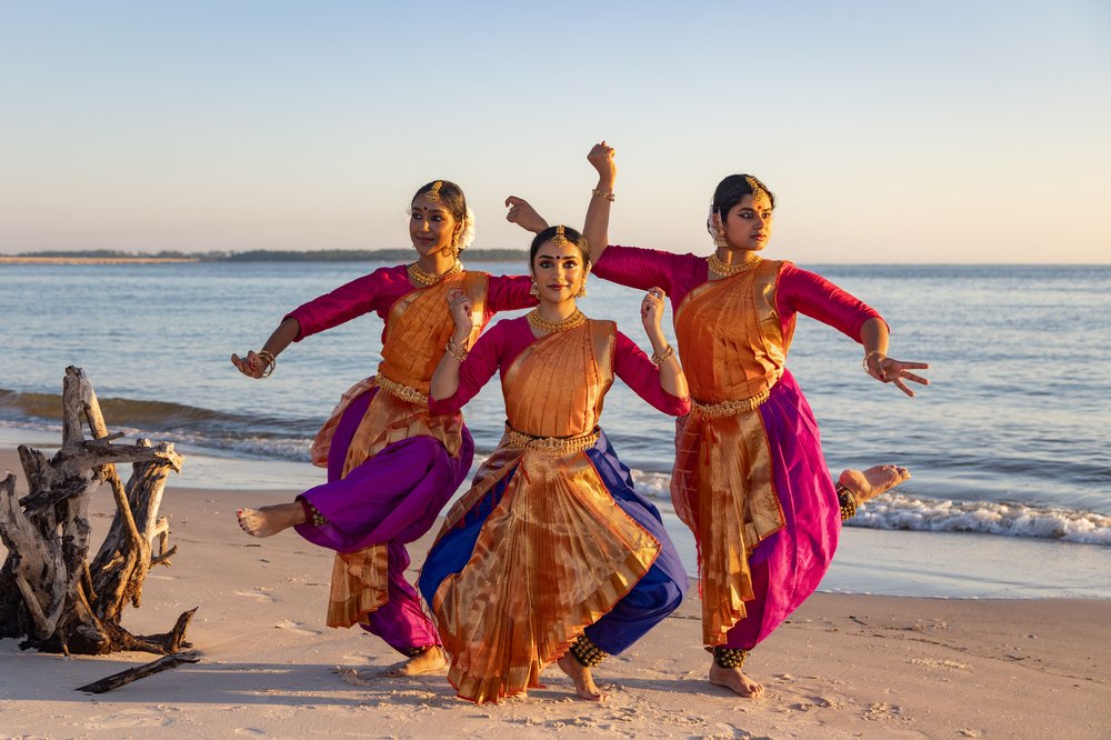 Anubhava Dance Company's Meera Ratnagiri, Shriya Srinivas, Sita Vakkalanka; Malique Pye photo