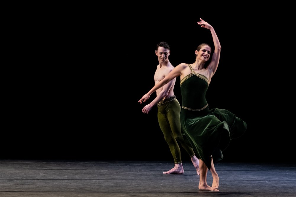 Paul Taylor Dance Company's John Harnage and Maria Ambrose in "Brandenburgs;" Ron Thiele photo