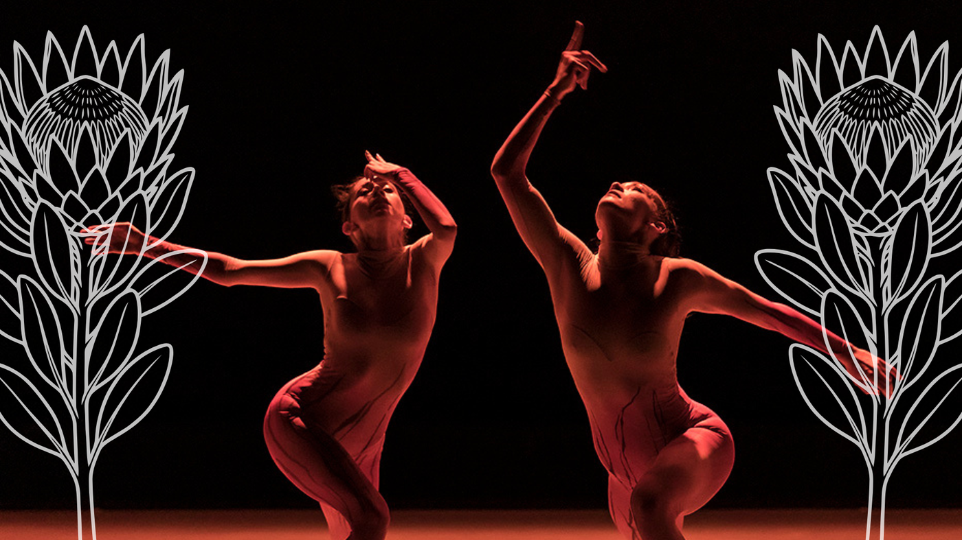 Natalie McCall and Lauren Serrano in Yusha-Marie Sorzano's To All Our Ends; David Bazemore photo courtesy of Santa Barbara Dance Theater